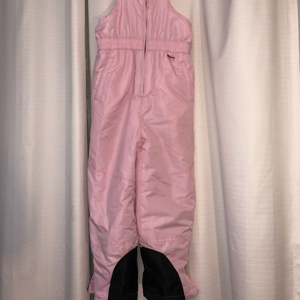Kids pink and black snowsuit